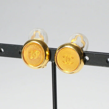 Chanel Earring Plating Yellow Women