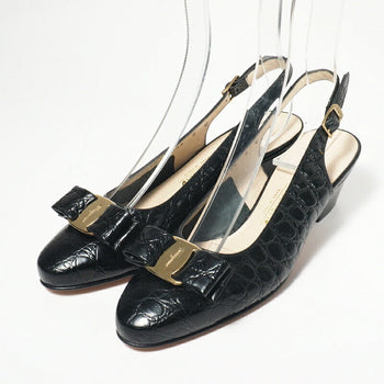 Salvatore Ferragamo Pumps Dl79598 Leather Black Women 5C