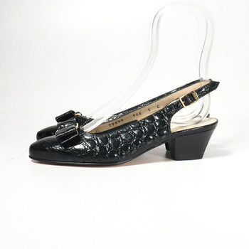 Salvatore Ferragamo Pumps Dl79598 Leather Black Women 5C