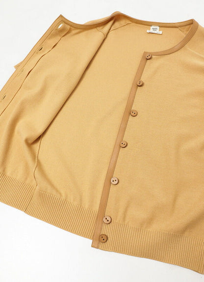 Hermes Cardigan Knit Camel 34