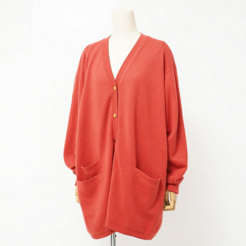 Hermes Knit Cashmere 100% Coral/Terracotta Women L
