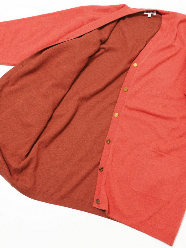Hermes Knit Cashmere 100% Coral/Terracotta Women L