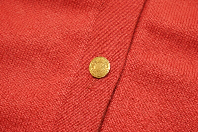 Hermes Knit Cashmere 100% Coral/Terracotta Women L