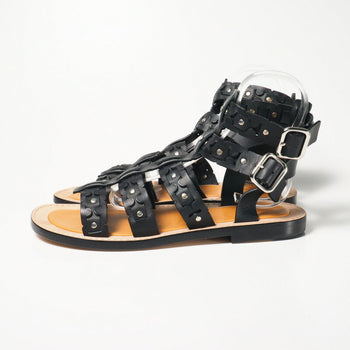 Loewe Sandals Leather Black Mens 43