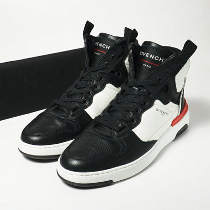 Givenchy Sneakers Leather Black / White / Red Wing Mens 41