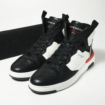 Givenchy Sneakers Leather Black / White / Red Wing Mens 41