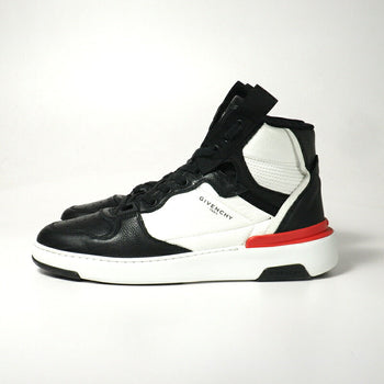 Givenchy Sneakers Leather Black / White / Red Wing Mens 41