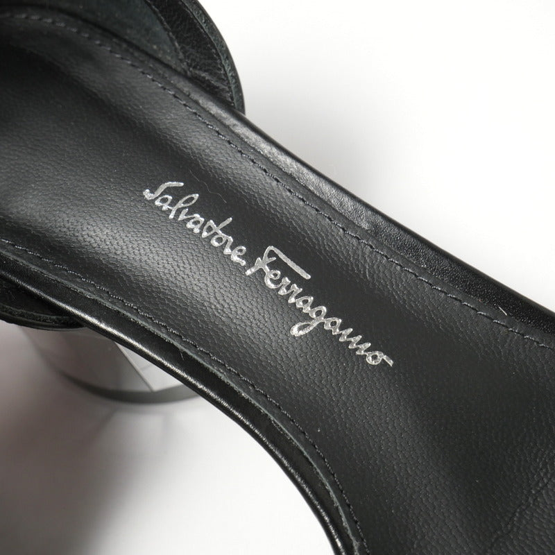 Salvatore Ferragamo Sandals 0748911 Leather Black Flor 55 Women 6D