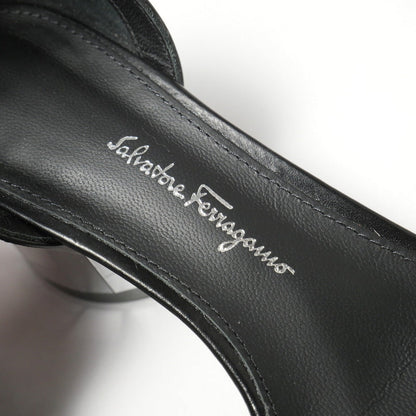 Salvatore Ferragamo Sandals 0748911 Leather Black Flor 55 Women 6D