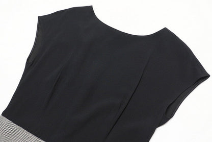 Prada One Piece P33R8 8162 1L5I Acetate 72% Rayon 28% Bottom 100% Wool Black Grey Women 42