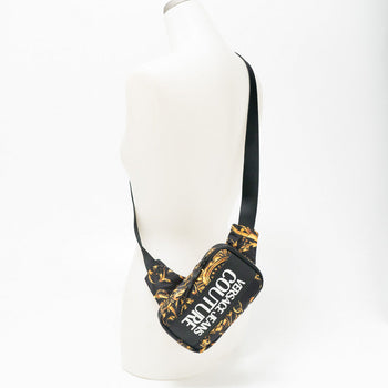Versace Jeans Sling Bag 71Ya4B9B Nylon Black Range Logo Type Sketch 11 Mens(Unisex)