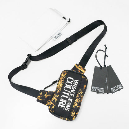 Versace Jeans Sling Bag 71Ya4B9B Nylon Black Range Logo Type Sketch 11 Mens(Unisex)