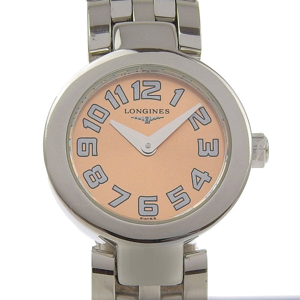Longines Watches Quartz L5.174.4 Stainless Steel Silver Dolcevita Orange Dial Women
