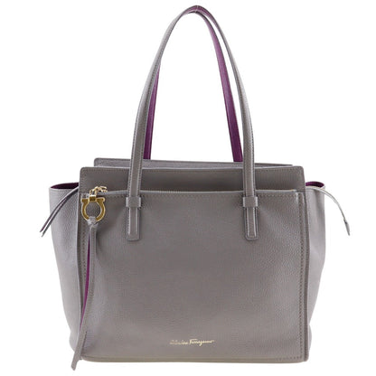 Salvatore Ferragamo Tote Bag 21F216 Leather Gray Amy Women