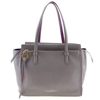 Salvatore Ferragamo Tote Bag 21F216 Leather Gray Amy Women