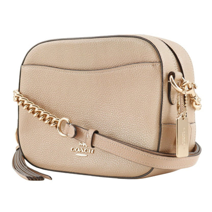 Coach Shoulder Bag 29411 Leather Beige Logo Camera Bag Women