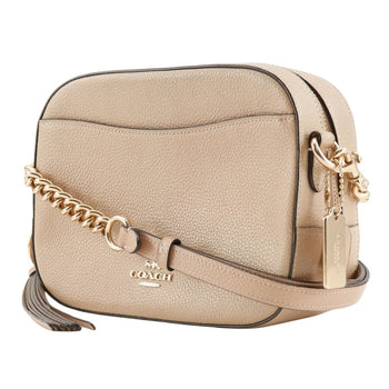 Coach Shoulder Bag 29411 Leather Beige Logo Camera Bag Women