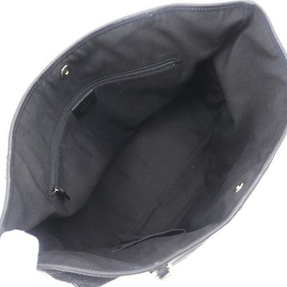 Gucci Tote Bag 162160 Suede Black Gg Shelly Line Unisex(Unisex)