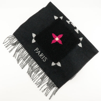 Louis Vuitton Scarf M76567 Cashmere Black Shearling Teddy Esharp Cold Reykjavik Women