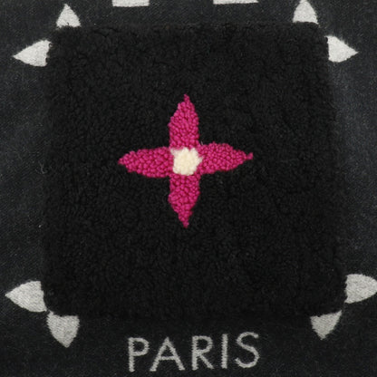 Louis Vuitton Scarf M76567 Cashmere Black Shearling Teddy Esharp Cold Reykjavik Women