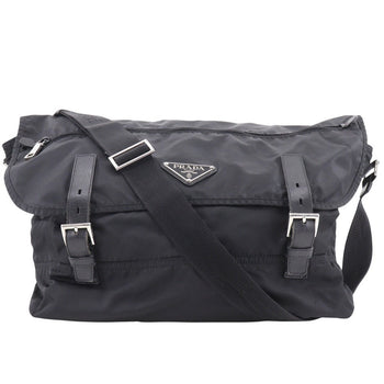 Prada Shoulder Bag Nylon Black Unisex(Unisex)