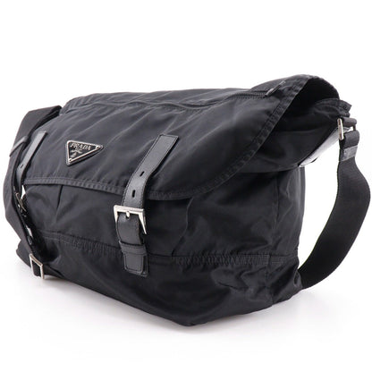 Prada Shoulder Bag Nylon Black Unisex(Unisex)