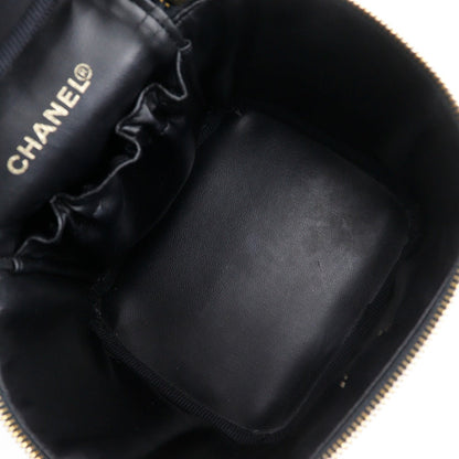 Chanel Pouch A01998 Enamel Black Handbag Vanity Women
