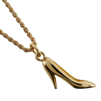 Christian Dior Necklace Plated Gold Gold High Heel Motif Women