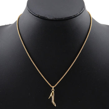 Christian Dior Necklace Plated Gold Gold High Heel Motif Women