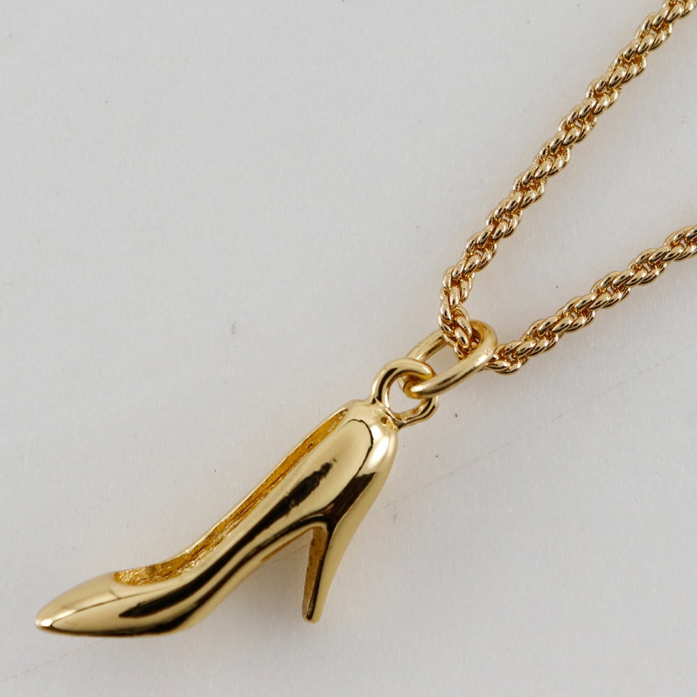 Christian Dior Necklace Plated Gold Gold High Heel Motif Women