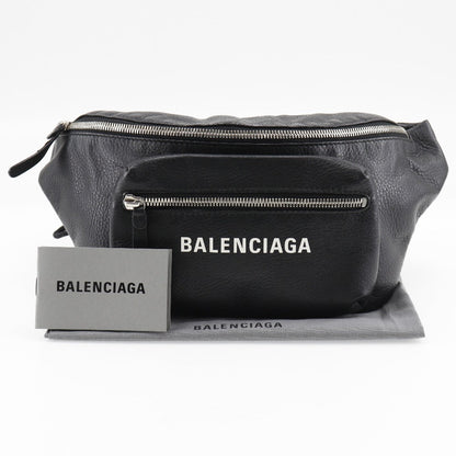 Balenciaga Waist Bag 529765 Dlq4N 1000 Leather Black Every Day Unisex(Unisex)