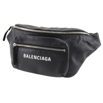 Balenciaga Waist Bag 529765 Dlq4N 1000 Leather Black Every Day Unisex(Unisex)