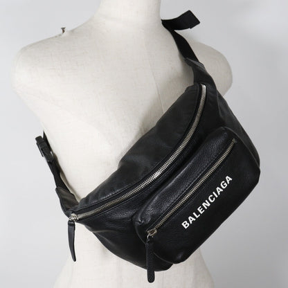 Balenciaga Waist Bag 529765 Dlq4N 1000 Leather Black Every Day Unisex(Unisex)