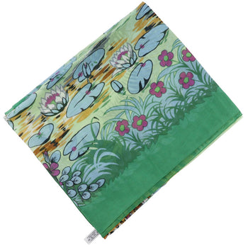Hermes Stall Cotton Green Tiger Tiger Pareo Women