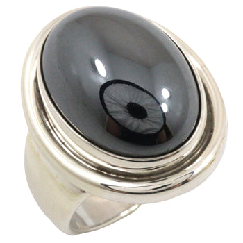 Georg Jensen Ring Silver925, Hematite Silver Women