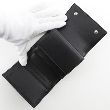 Celine Tri-Fold Wallet 10B573Bel Leather Black Small Trifold Wallet Unisex(Unisex)