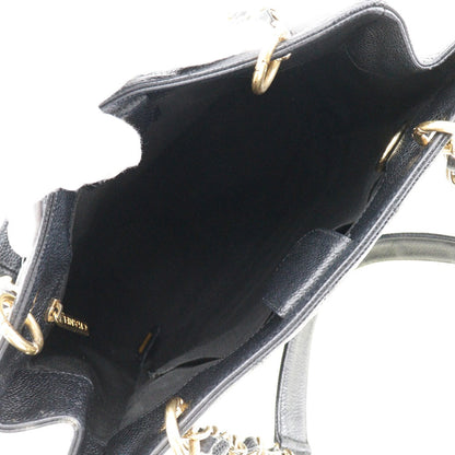 Chanel Shoulder Bag A20994 Caviar Skin Black Matrasse Pst Chain Tote Women