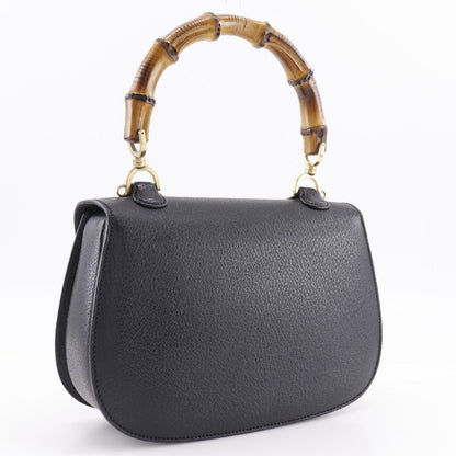 Gucci Handbag 000.926.0633 Leather Black Old Gucci One Handle Bamboo Women