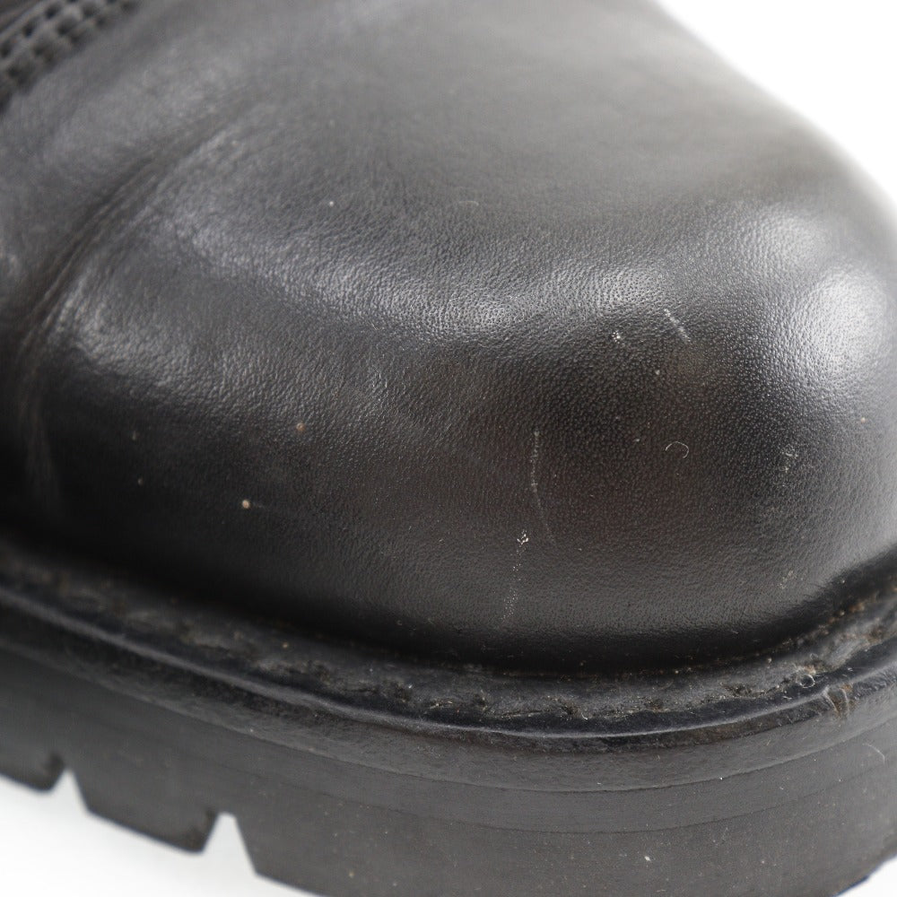 Chanel Boots Leather Black Sports Line Women 35