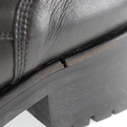 Chanel Boots Leather Black Sports Line Women 35