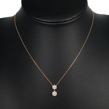 Jewelry Necklace K18 Yellow Gold, Diamond Gold Flour Women