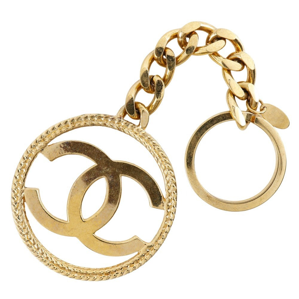 Chanel Key Ring Plated Gold Gold Vintage Coco Mark Women
