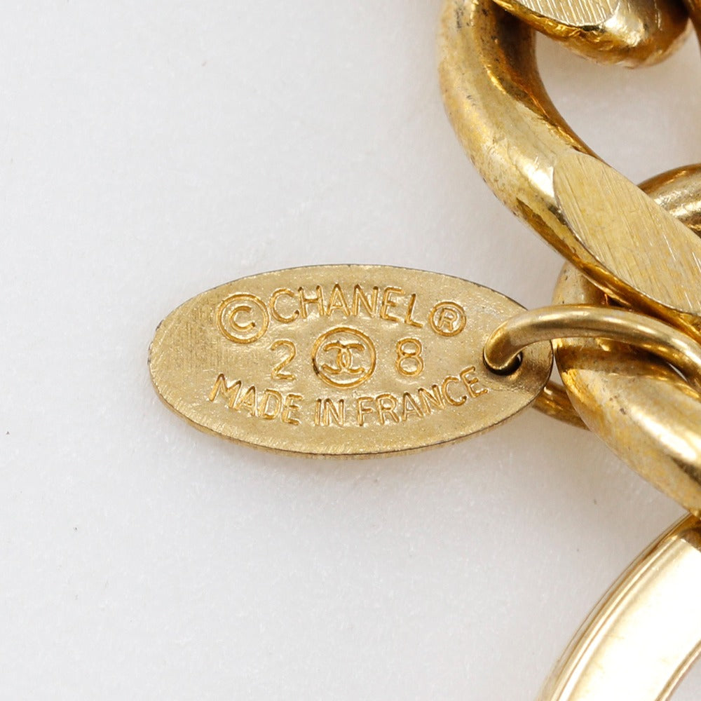 Chanel Key Ring Plated Gold Gold Vintage Coco Mark Women