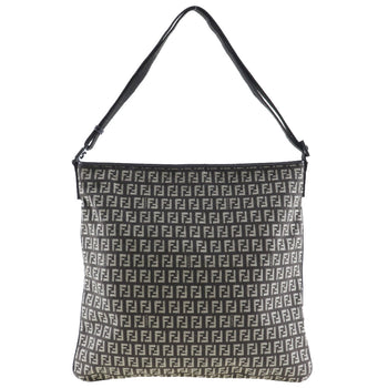 Fendi Shoulder Bag Canvas Brown Zucchino One Belt Women