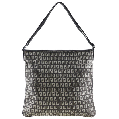 Fendi Shoulder Bag Canvas Brown Zucchino One Belt Women