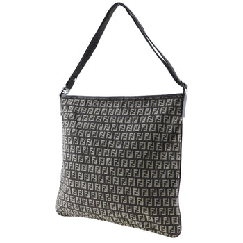 Fendi Shoulder Bag Canvas Brown Zucchino One Belt Women