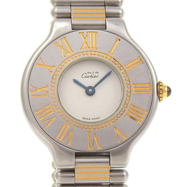 Cartier Watches Quartz Stainless Steel Silver Must White Dial Women