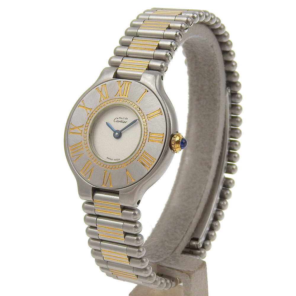 Cartier Watches Quartz Stainless Steel Silver Must White Dial Women