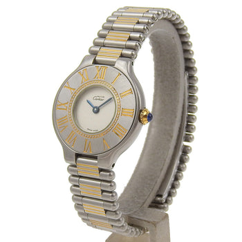 Cartier Watches Quartz Stainless Steel Silver Must White Dial Women