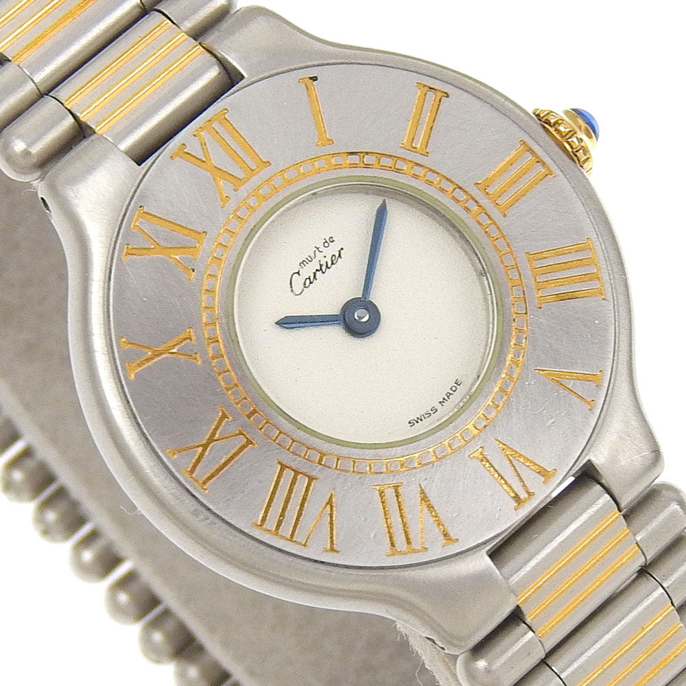 Cartier Watches Quartz Stainless Steel Silver Must White Dial Women